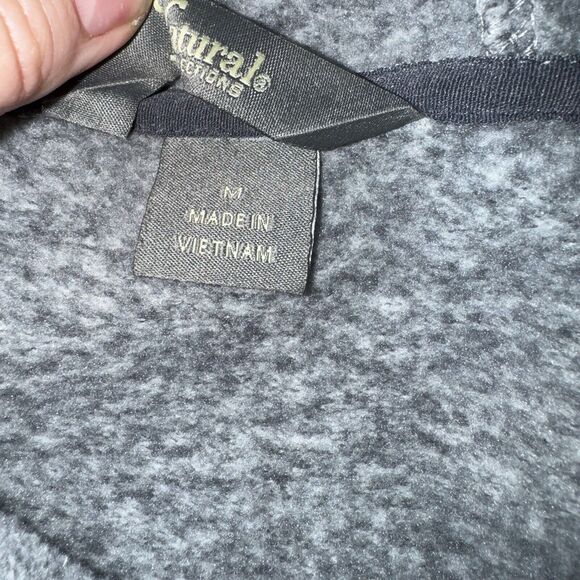 Naturals Reflections Sweater Woman’s Size M Fleece Lined Hooded Full Zip Grey - Picture 9 of 13